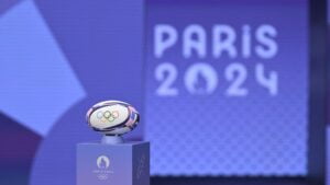 Un ballon de rugby lors de l epreuve de rugby a VII des JO de Paris 2024 a St Denis le 25 juillet 1909157 1