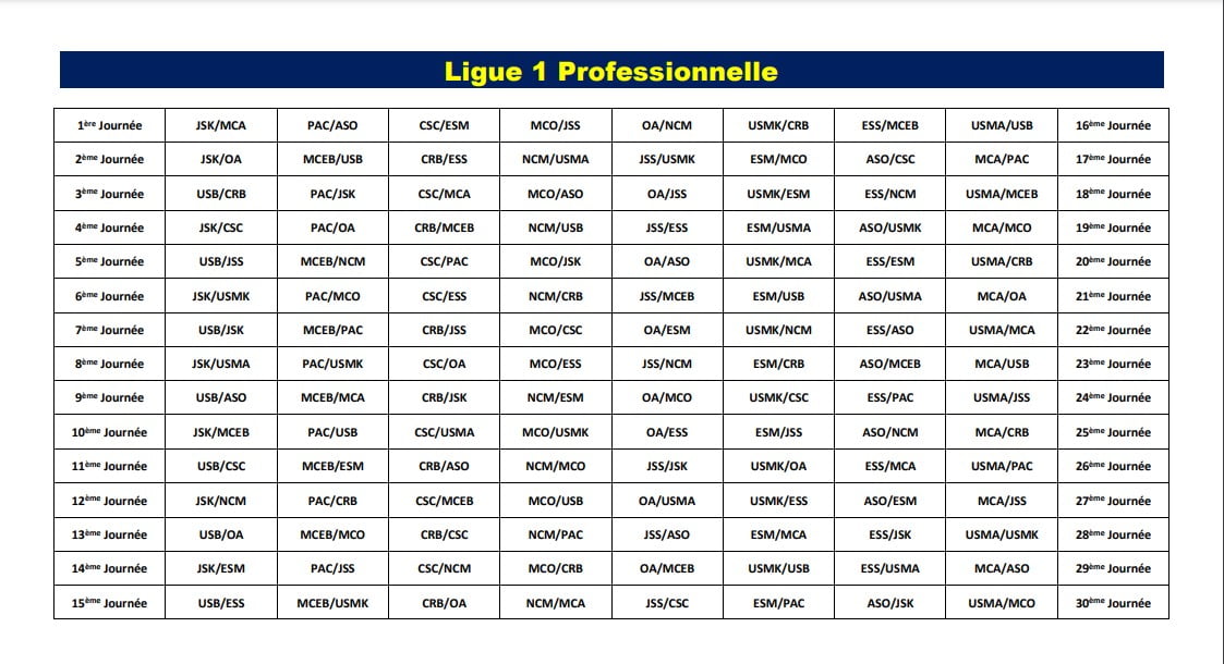 calendrier