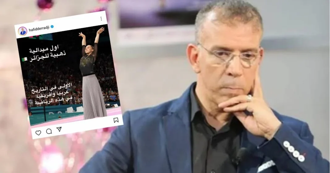 Hafid Derradji pensif lors d'une émission télévisée.