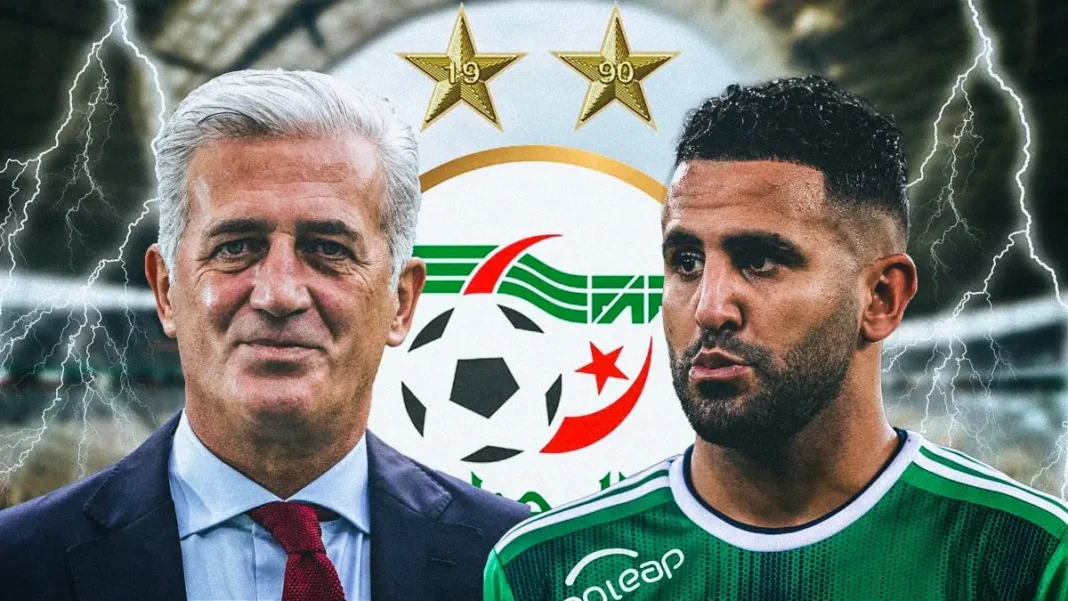 Riyad Mahrez de retour en équipe d’Algérie ? Petkovic prend une nouvelle décison Riyad Mahrez et Petkovic lors d'une réunion importante.