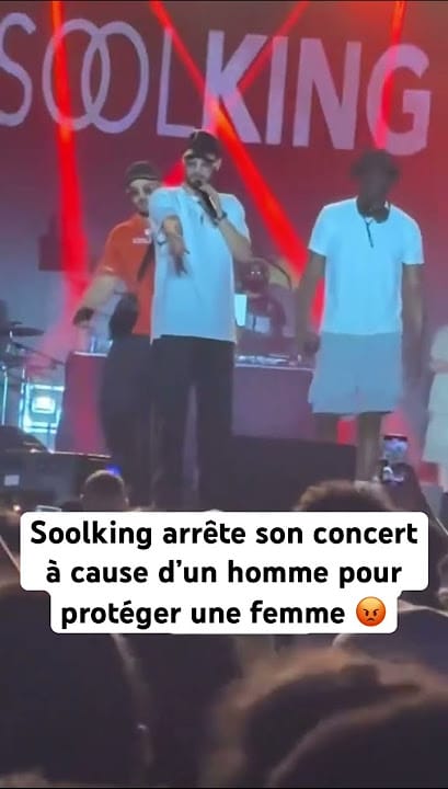 Soolking stoppe son concert pour défendre une fan ciblée pour un drapeau palestinien