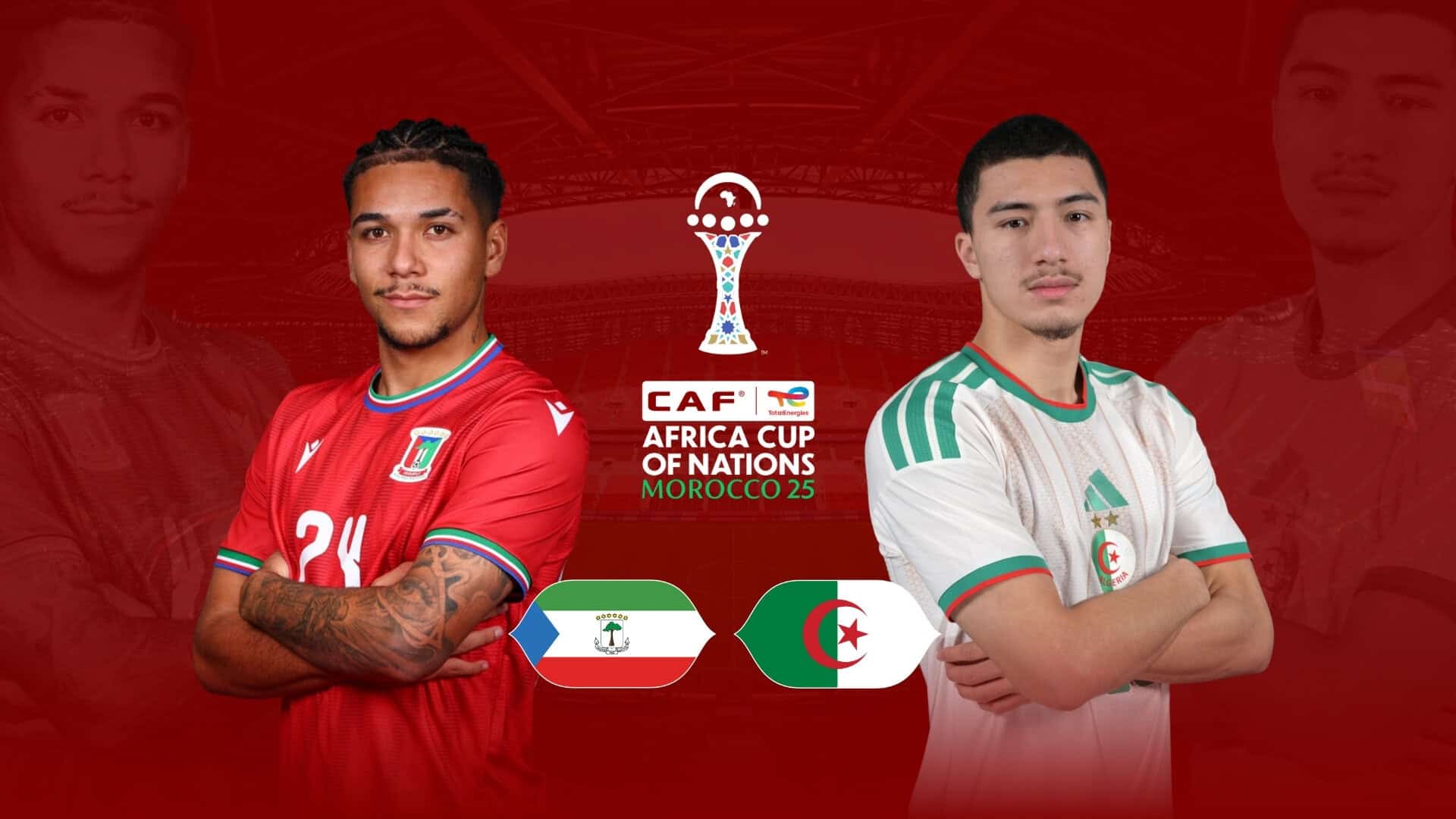 Algérie-Guinée équatoriale : un duel sans enjeu mais sous tension, heure et chaînes Joueurs algérien et guinéen en tenue de football avant le match.