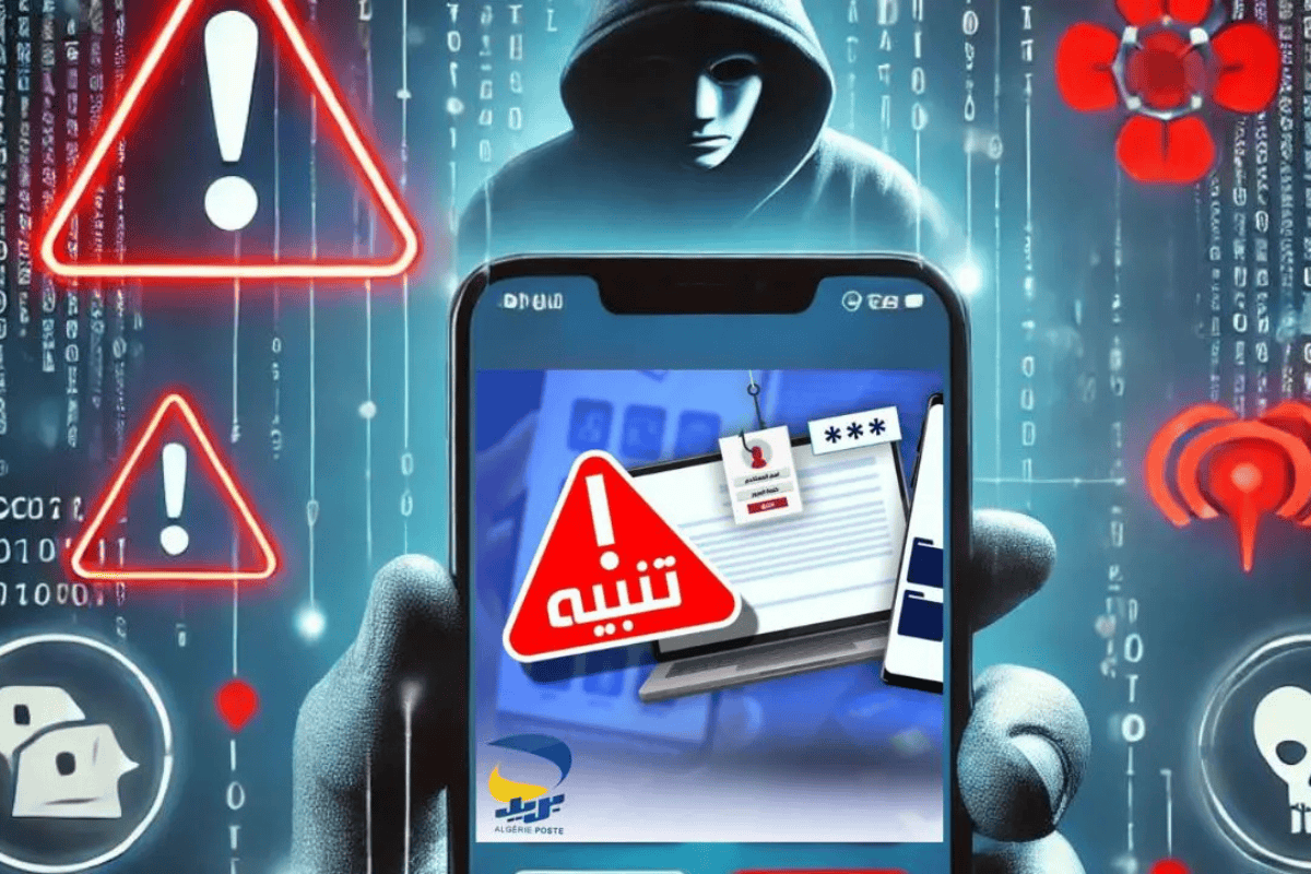 Naftal alerte les automobilistes : voici ce qui va changer Hacker avec un smartphone affichant une alerte de sécurité numérique.