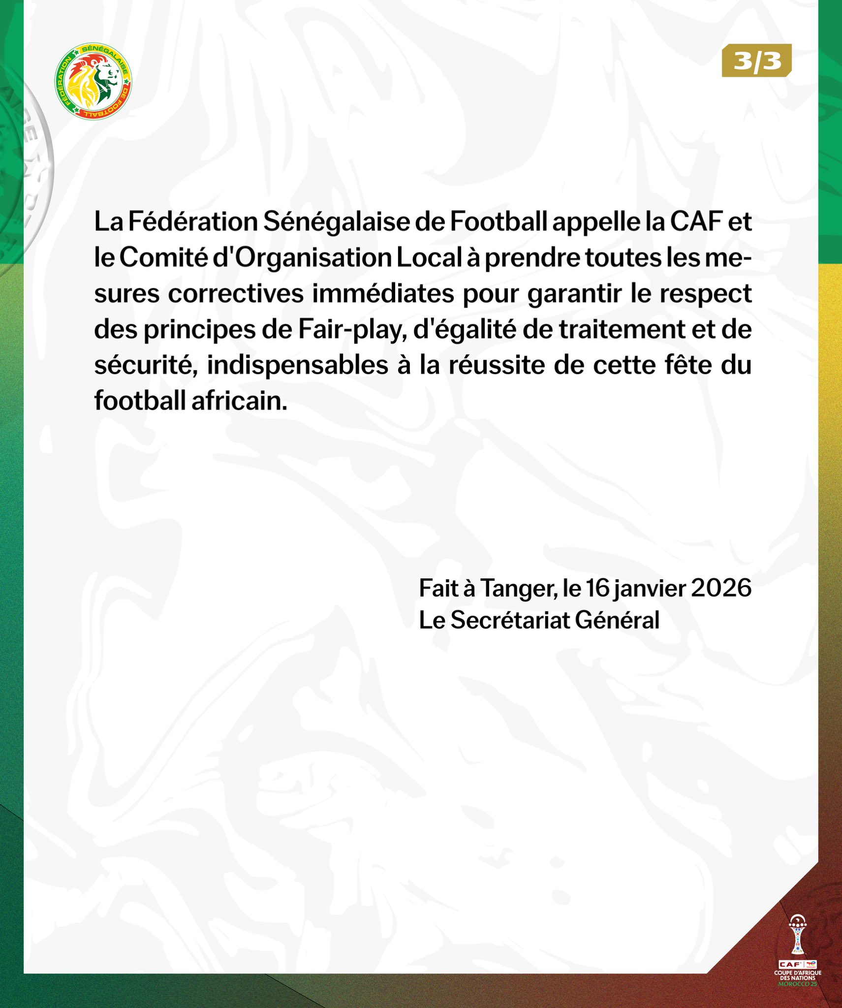 CAN 2025 : tensions au sommet entre le Sénégal et le Maroc CAN 2025 : tensions au sommet entre le Sénégal et le Maroc