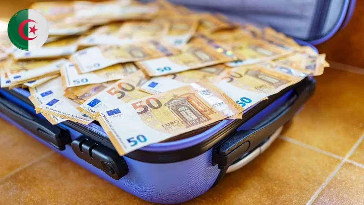 Saisie de devises à l’aéroport : ce qu’ils ont tenté Fonds de devises en euros dans une valise ouverte à l'aéroport.