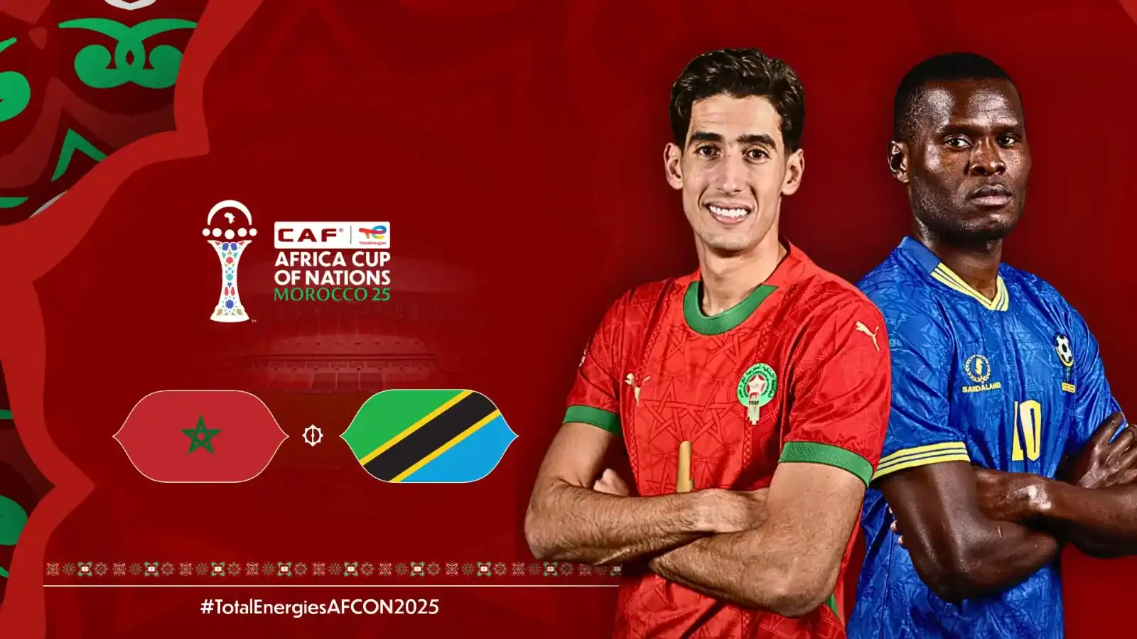 Match Maroc contre Tanzanie, Coupe d'Afrique des Nations 2025.