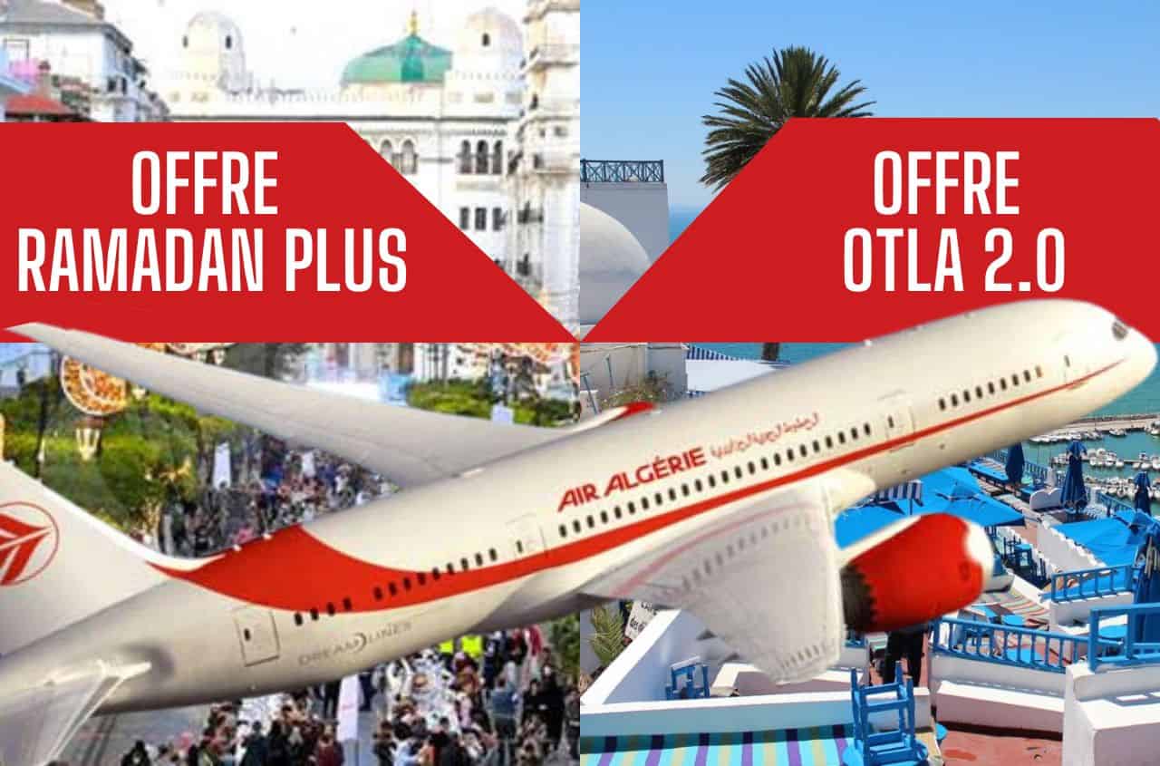Offre Otla Air Algérie été 2026 Avion Air Algérie avec offres Ramadan et Otla 2.0.