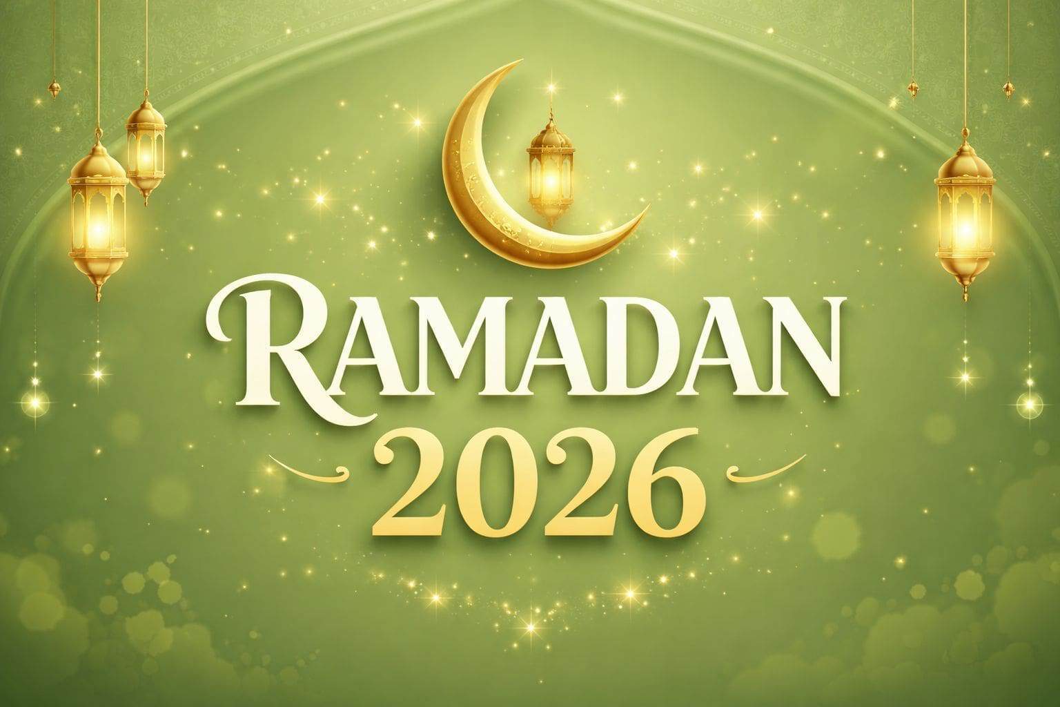Ramadan 2026 en Algérie : Quand débutera réellement le mois sacré ? Ce que disent les prévisions Célébration du Ramadan 2026 avec croissant de lune et lanternes.