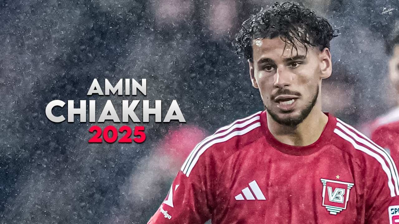Footballeur Amin Chiakha sous la pluie en 2025.