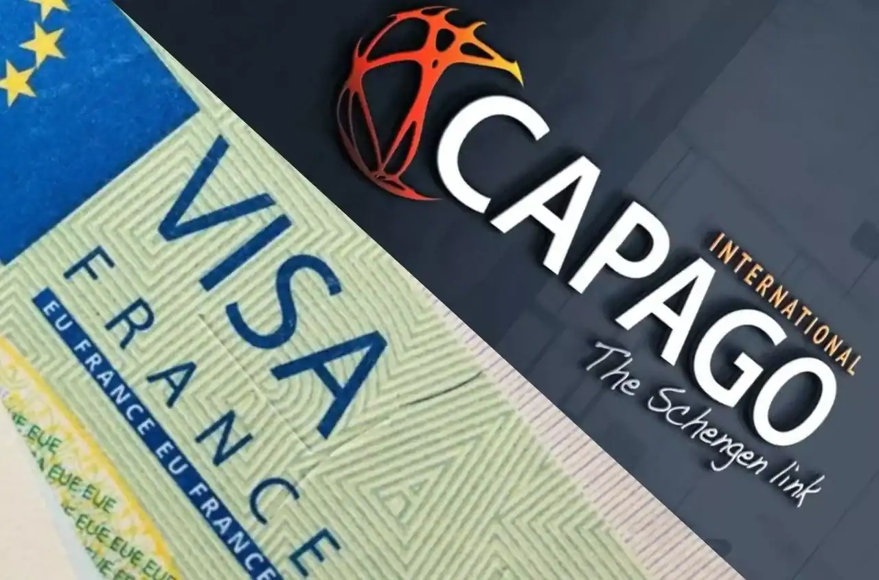 Service Capago pour visa France Visa France et logo Capago pour facilitation de visa.