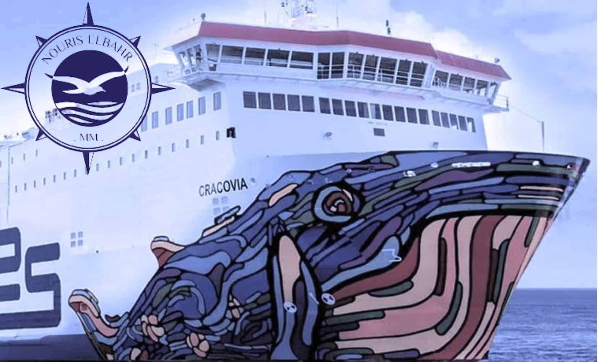 Nouris Elbahr Ferries : ce que prépare la société de transport Ferry Nouris Elbahr avec un dessin de poisson sur la proue.