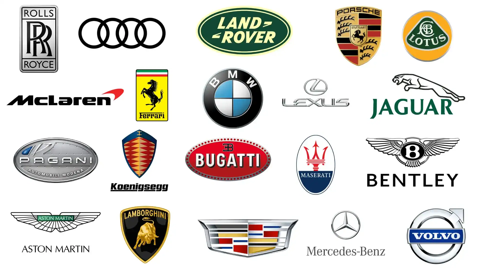 Réforme en Algérie : Nouveau Tournant pour les Constructeurs Auto Logos de marques automobiles de luxe et sportives.