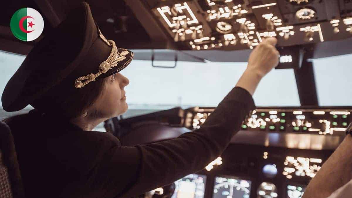 Deux ans en Algérie : son retour en France va vous surprendre ! Femme pilote dans le cockpit d'un avion en Algérie.